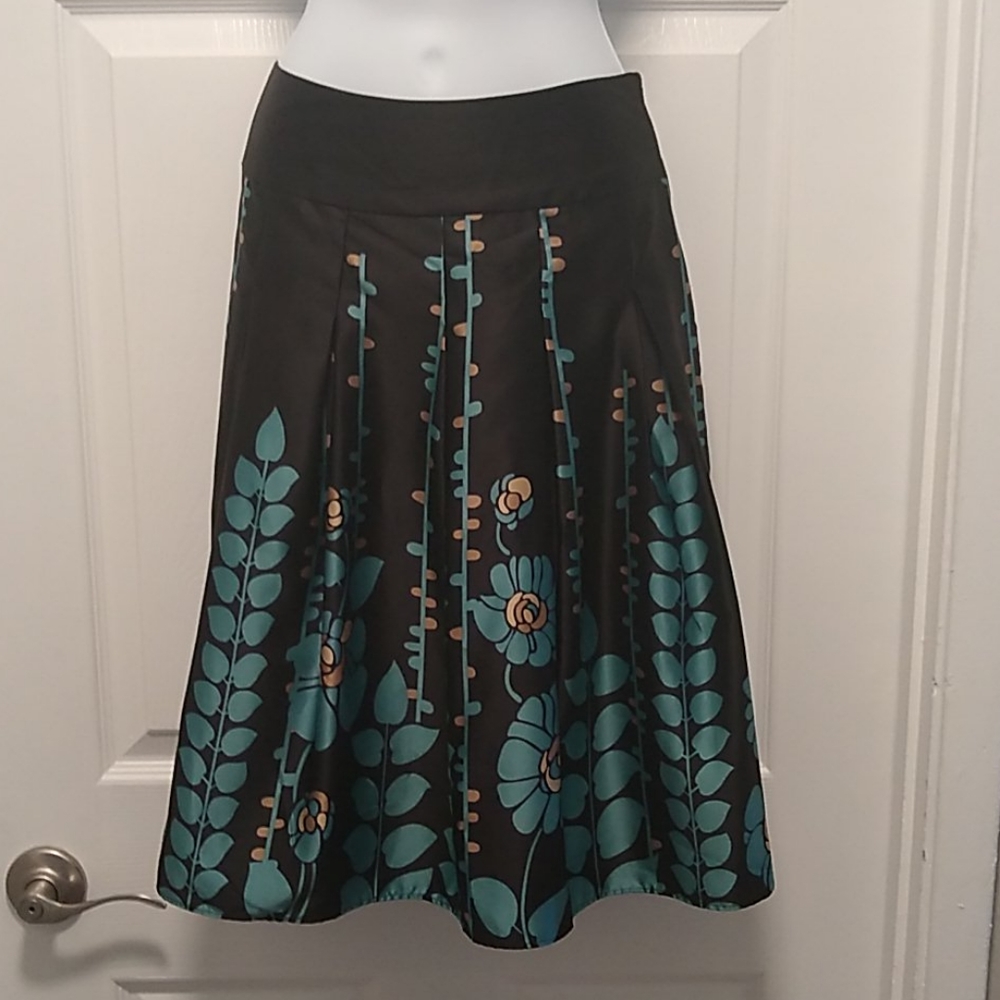 Black and Teal Flirty Skirt